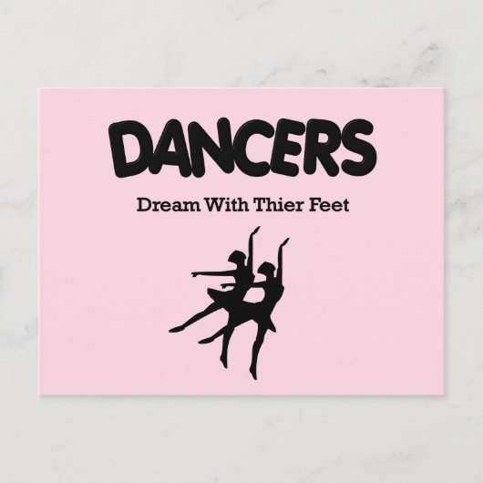 バレエダンサーの夢は足から始まる ポストカード (正面)