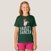 バレエダンサーの女の子Tシャツ Tシャツ (正面フル)