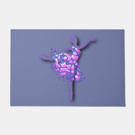 バレエダンサーの女性の姿 ドアマット