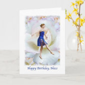 バレエダンサーの姪のバースデー・カード カード (黄色い花)