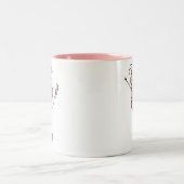 バレエダンサーの棒の姿のマグ ツートーンマグカップ (中央)