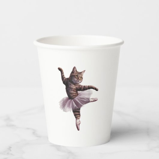 バレエダンサーの猫 紙コップ (正面)