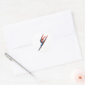 バレエダンサーの跳躍 ラウンドシール (封筒)