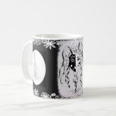 バレエダンサーの顔のマグ コーヒーマグカップ (正面左)