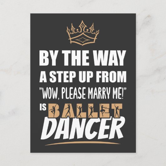 バレエダンサーは究極の魅力。おもしろい贈与 ポストカード (正面)