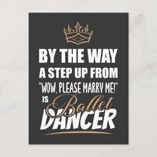 バレエダンサーは究極の魅力。おもしろい贈与 ポストカード (正面)