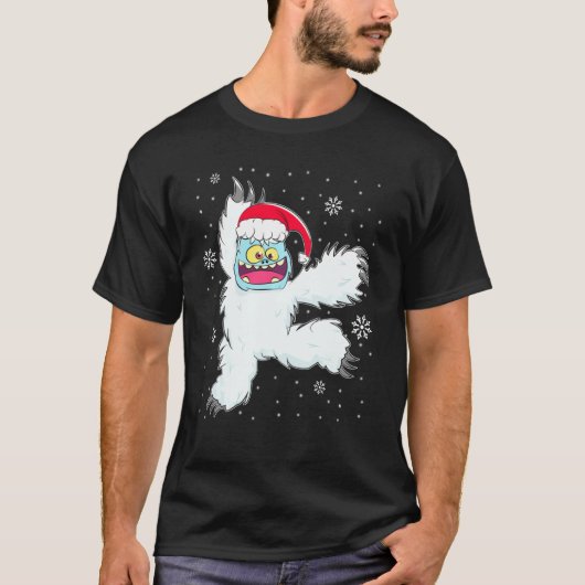 バレエダンサーイェティクリスマスクリスマス踊り Tシャツ (正面)