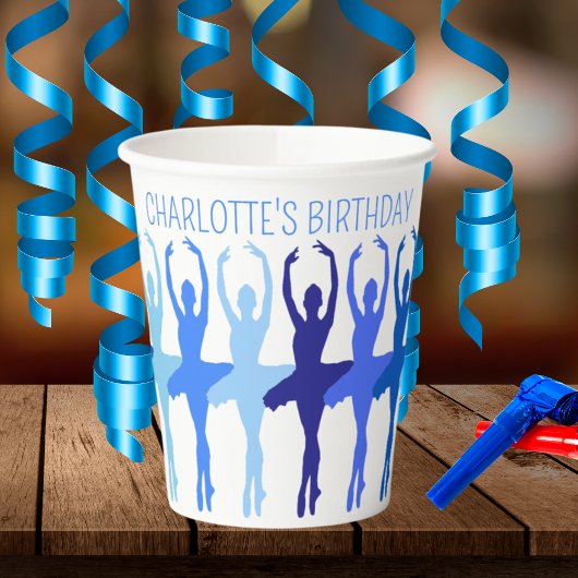 バレエダンサーカスタム誕生日パーティー 紙コップ