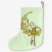 バレエダンサーガールクリスマスストッキング スモールクリスマスストッキング (裏面)