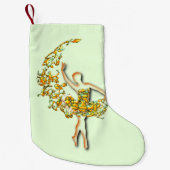 バレエダンサーガールクリスマスストッキング スモールクリスマスストッキング (正面)
