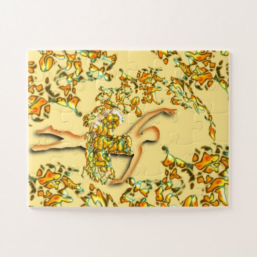 バレエダンサーガールパズルバレリナ絵画ズ ジグソーパズル (横)