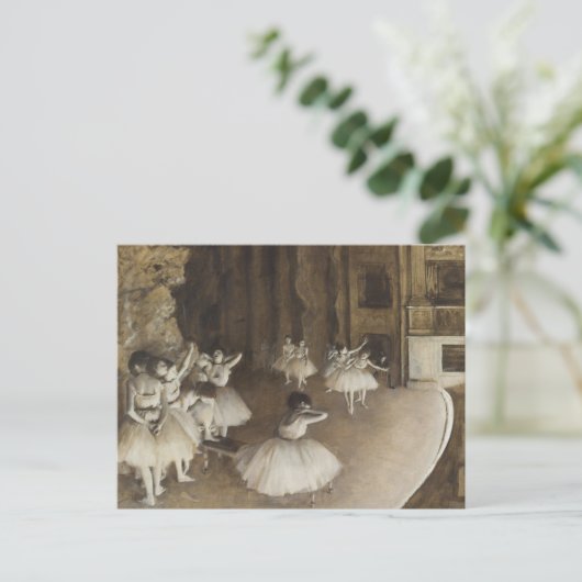 バレエダンサーステージエドガー・デガ ポストカード (スタンド正面)