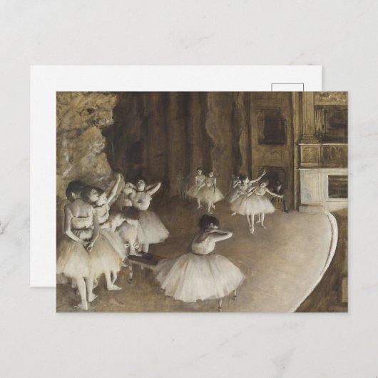 バレエダンサーステージエドガー・デガ ポストカード (正面/裏面)