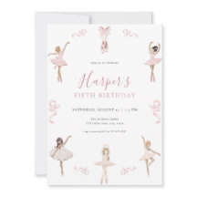 バレエダンサーバレリーナバースデーパーティーの招待