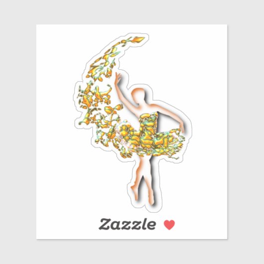 バレエダンサーファイアバレリーナステッカー シール (シート)