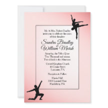 バレエダンサー結婚式招待状
