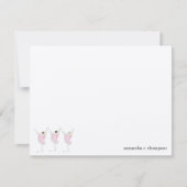 バレエダンサー誕生日ありがとう ノートカード (正面)