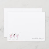 バレエダンサー誕生日ありがとう ノートカード (正面/裏面)