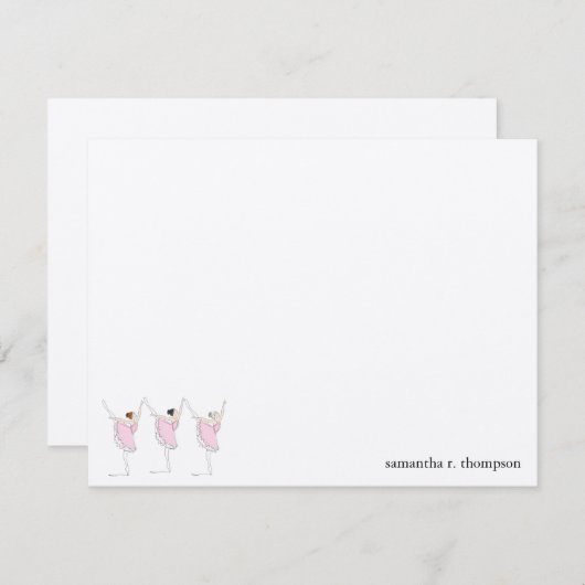 バレエダンサー誕生日ありがとう ノートカード (正面/裏面)