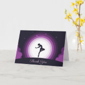バレエダンサー超リアルムーンお客様のパーソナライズに感謝 カード (黄色い花)