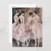 バレエダンサー4枚はがき ポストカード (正面/裏面)