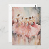 バレエダンサー5葉書 ポストカード (正面/裏面)
