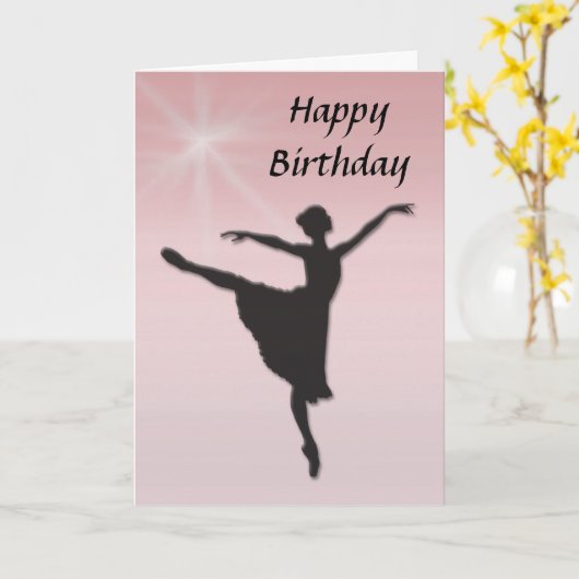 バレエダンサー カード (黄色い花)