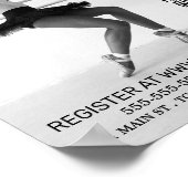 バレエダンサー，ダンス広告レッスン ポスター (角)