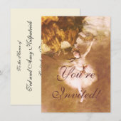 バレエダンサー デガス 星の絵 招待状 (正面/裏面)