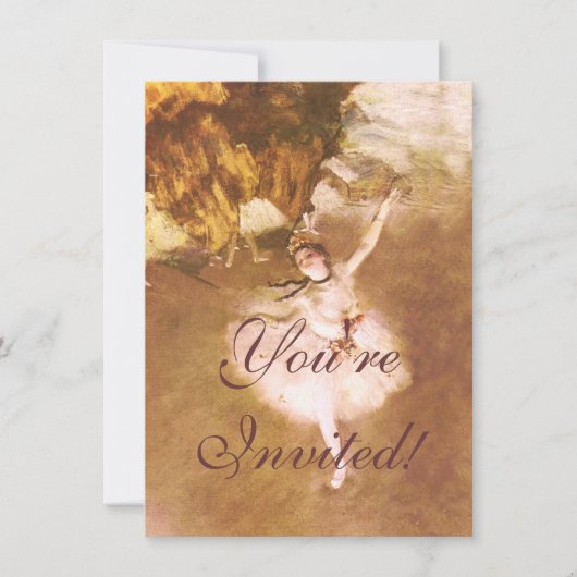 バレエダンサー デガス 星の絵 招待状 (正面)