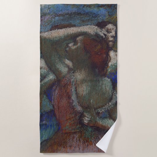 バレエダンサー（バレリーナス）（エドガー・デガス） ビーチタオル (正面)