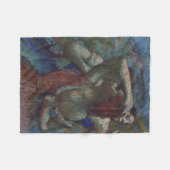 バレエダンサー（バレリーナス）（エドガー・デガス） フリースブランケット (正面(横))