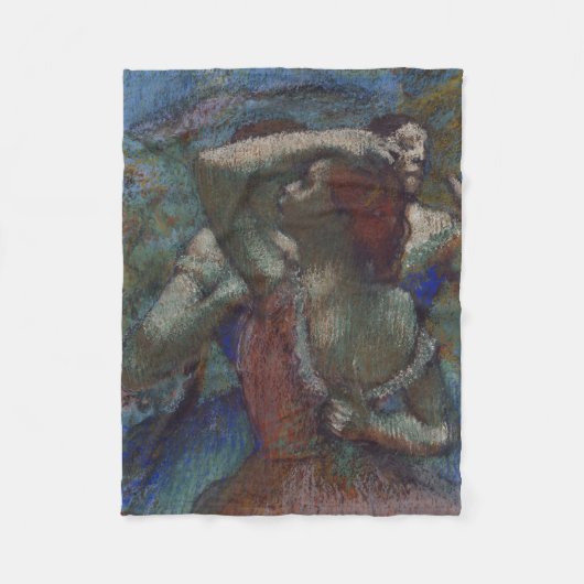 バレエダンサー（バレリーナス）（エドガー・デガス） フリースブランケット (正面)