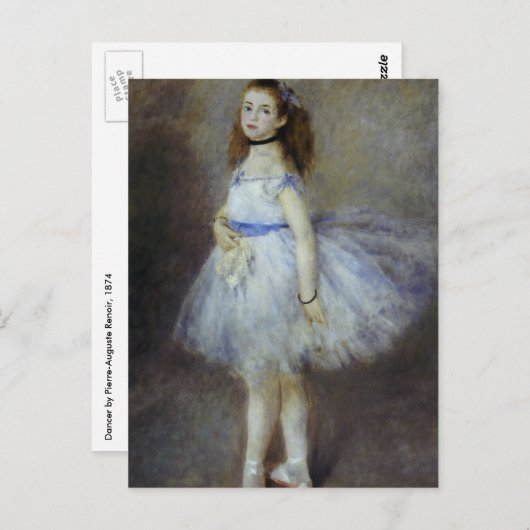 バレエダンサー：ピエールルノアールヴィンテージファインアート ポストカード (正面/裏面)