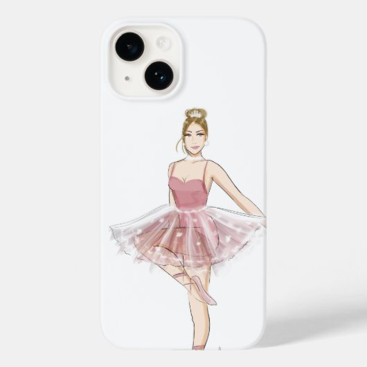 バレエダンサー、ファッション・スケッチ Case-Mate iPhoneケース (裏面)