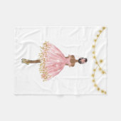 バレエダンサー フリースブランケット (正面(横))