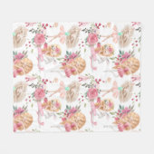 バレエダンサー フリースブランケット (正面(横))