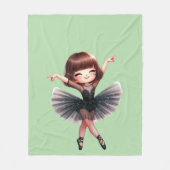 バレエダンサー フリースブランケット (正面)
