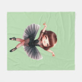 バレエダンサー フリースブランケット (正面(横))