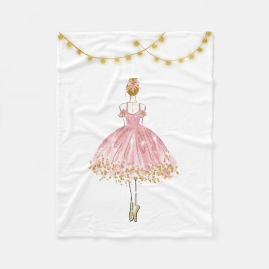 バレエダンサー フリースブランケット (正面)