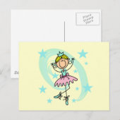 バレエダンサー – ブロンドTシャツ&ギフト ポストカード (正面/裏面)