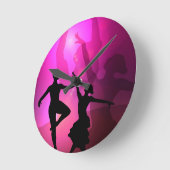 バレエダンサー ラウンド壁時計 (傾斜)