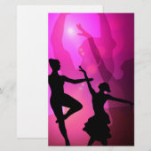 バレエダンサー 便箋 (正面/裏面)
