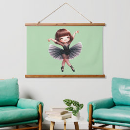 バレエダンサー 吊り下げ型タペストリー