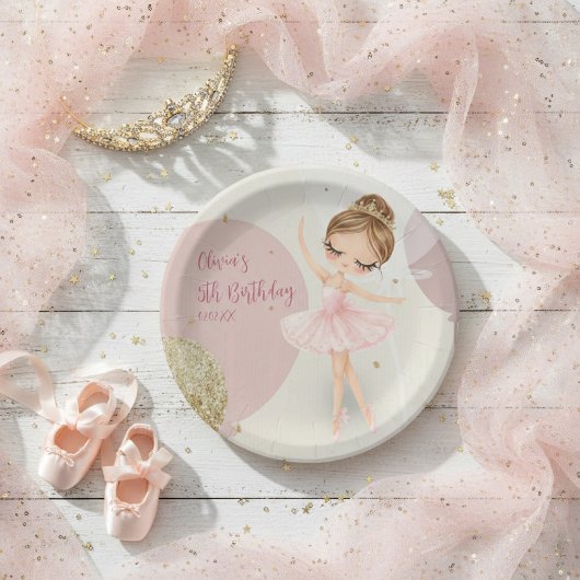バレエダンサー 5歳の誕生日 ペーパープレート