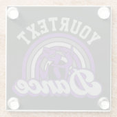 バレエダンサーADD文字クラシックダンスパフォーマー ガラスコースター (裏面)