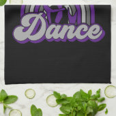 バレエダンサーADD文字クラシックダンスパフォーマー キッチンタオル (折り畳み)