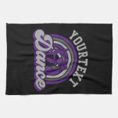 バレエダンサーADD文字クラシックダンスパフォーマー キッチンタオル (横)