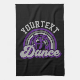 バレエダンサーADD文字クラシックダンスパフォーマー キッチンタオル