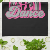 バレエダンサーADD文字クラシックダンスパフォーマー キッチンタオル (折り畳み)